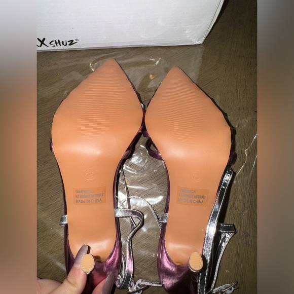 Fashion Nova Purple and Silver Heels - Picture 7 of 8